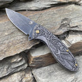3D Sculpture Eagle Relief Folding Knife