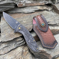 3D Sculpture Eagle Relief Folding Knife