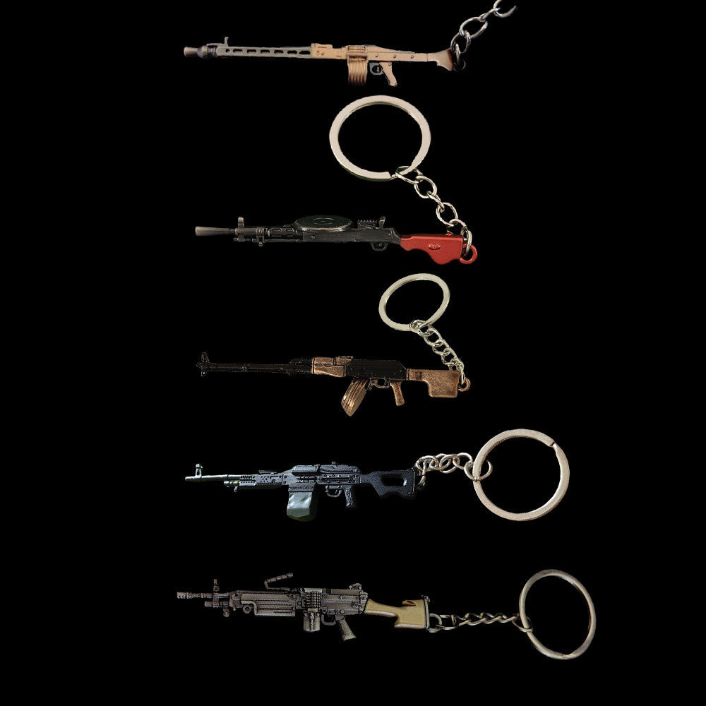 5 in 1 World Famous Machine Gun Keychain