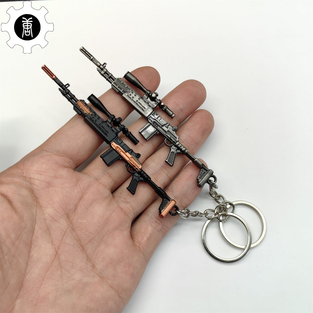 Mini M14 Sniper Rifle Metal Keychain