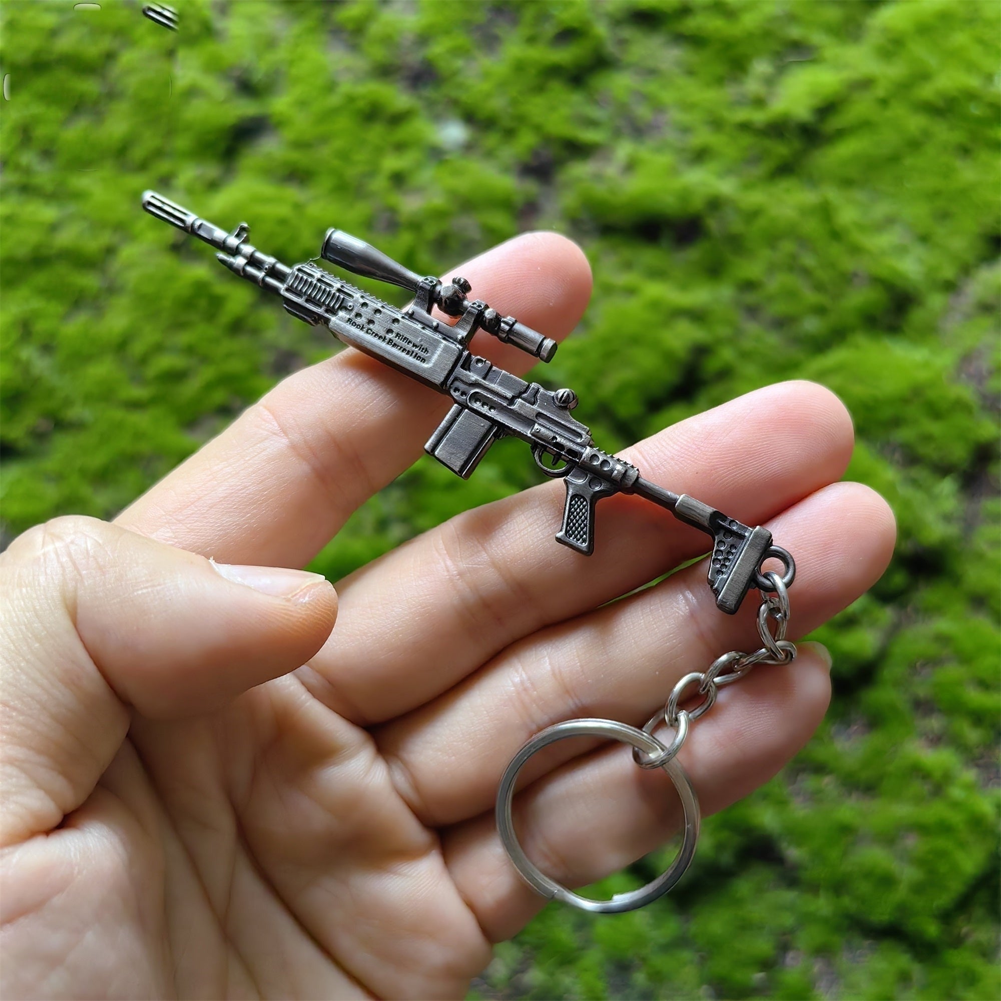 Mini M14 Sniper Rifle Metal Keychain