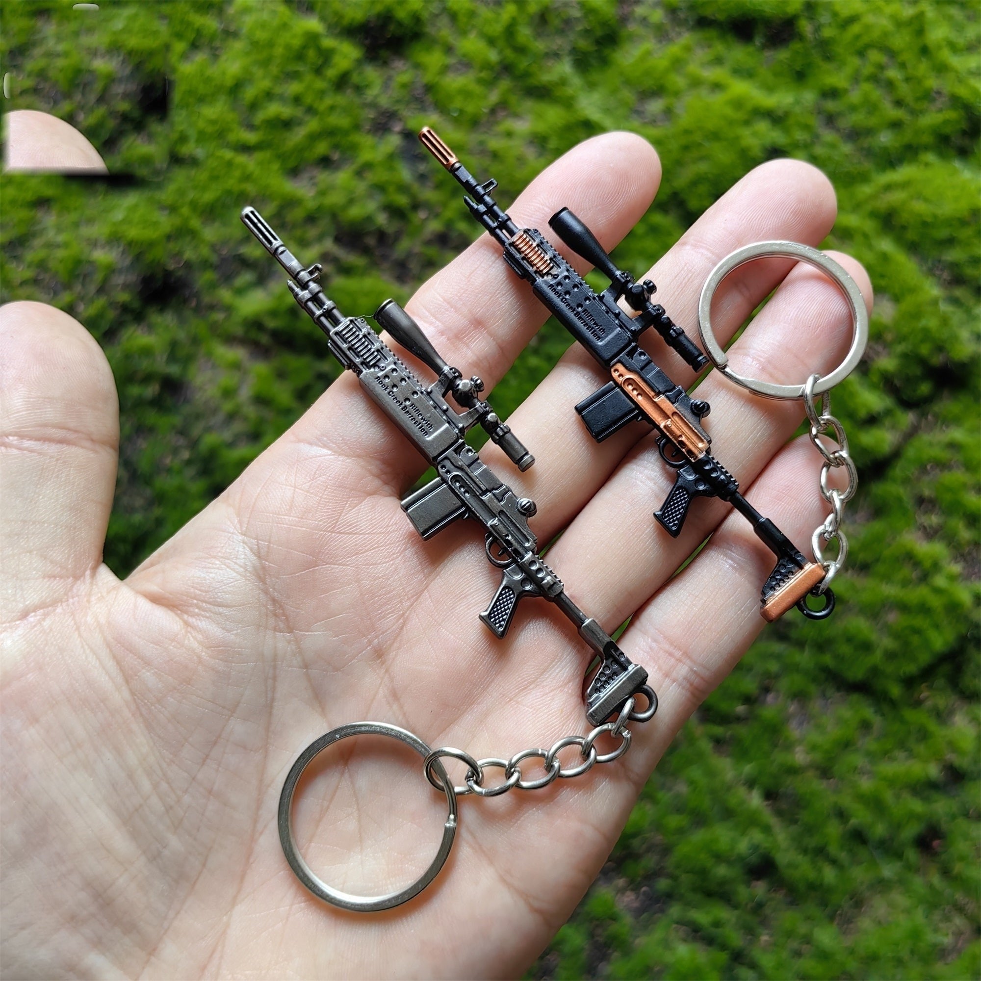Mini M14 Sniper Rifle Metal Keychain