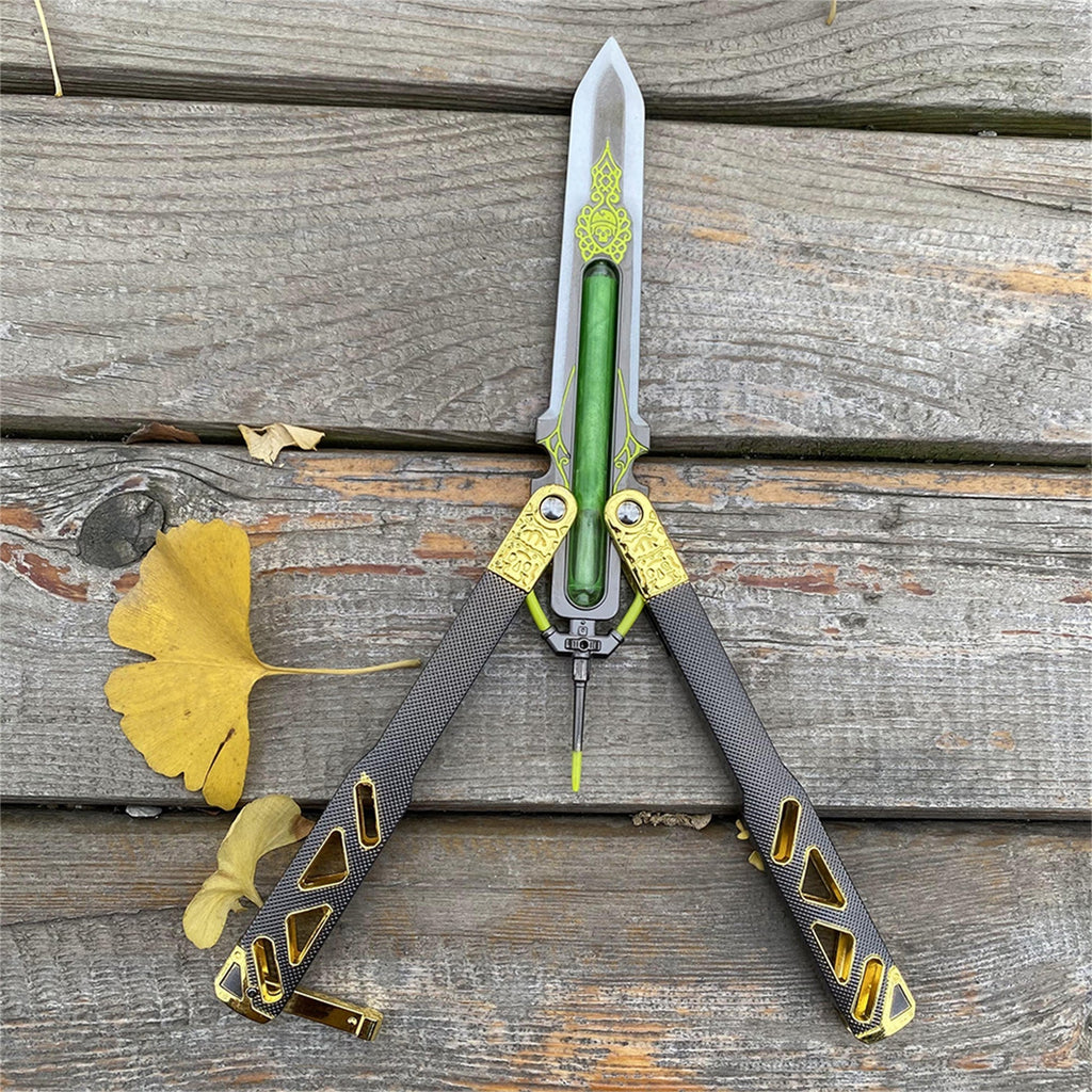 Octane Heirloom V3 Real Liquid Tube Octane Balisong Metal Replica