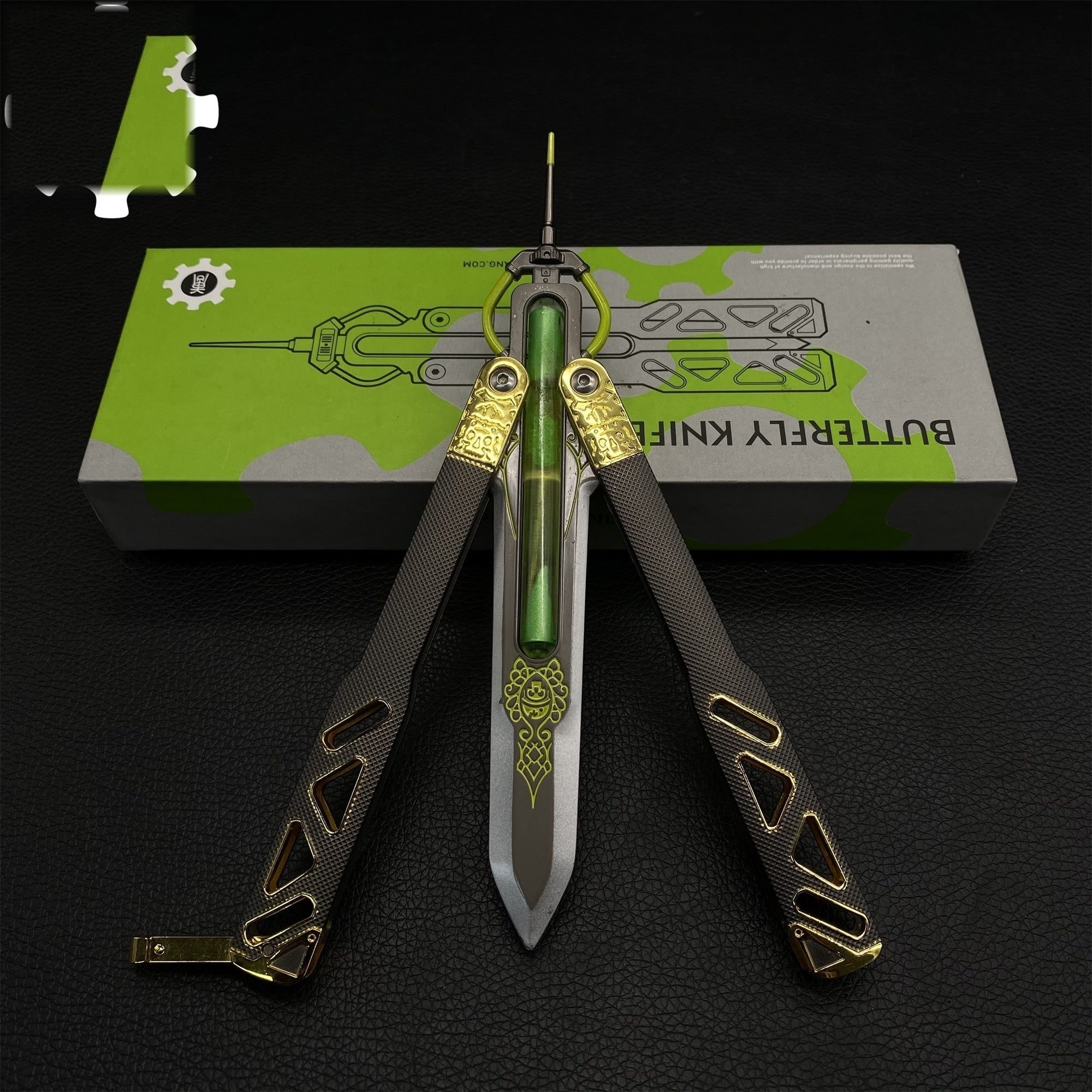 Octane Heirloom V3 Real Liquid Tube Octane Balisong Metal Replica