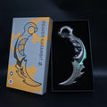 Réplique Métal Karambit Reaver – Lame Émoussée Luminescente (Valorant)