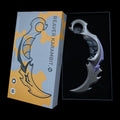 Réplique Métal Karambit Reaver – Lame Émoussée Luminescente (Valorant)