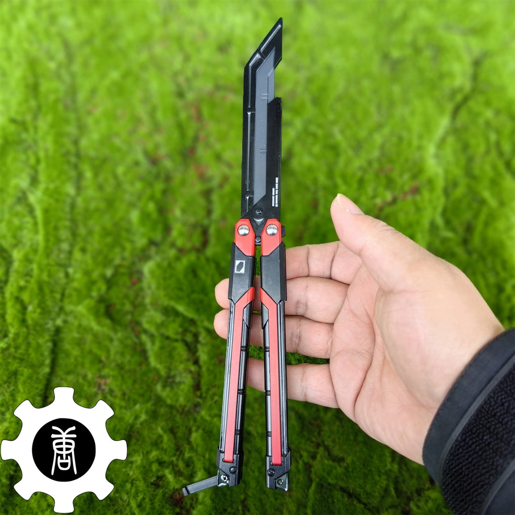 Couteau Papillon RGX – Réplique Métal Lame Émoussée (Valorant)