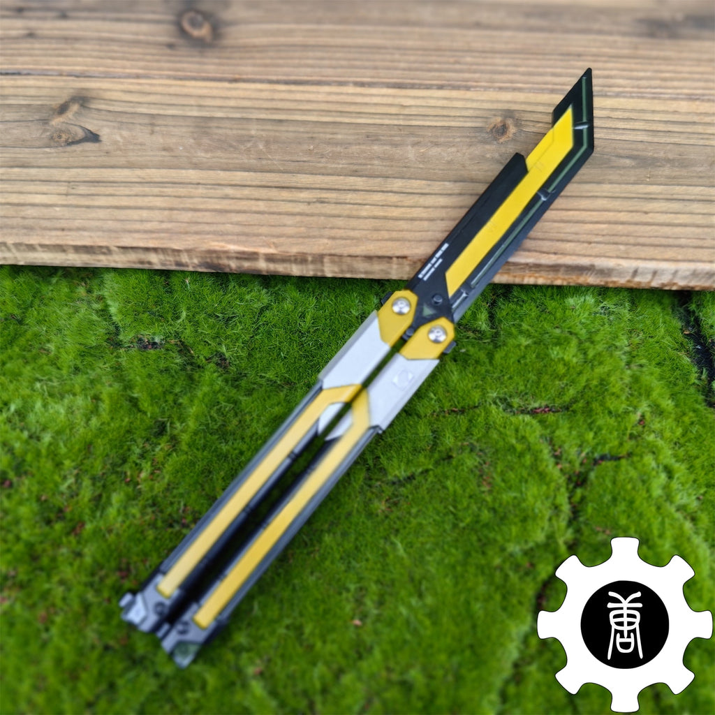 Couteau Papillon RGX – Réplique Métal Lame Émoussée (Valorant)