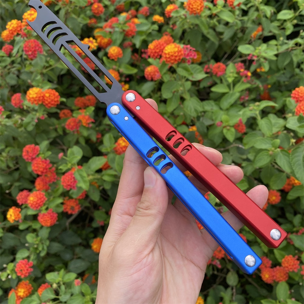 CNC Cutting High-End Shark Head Butterfly Knife Balisong Trainer Bottle Opener One-Body