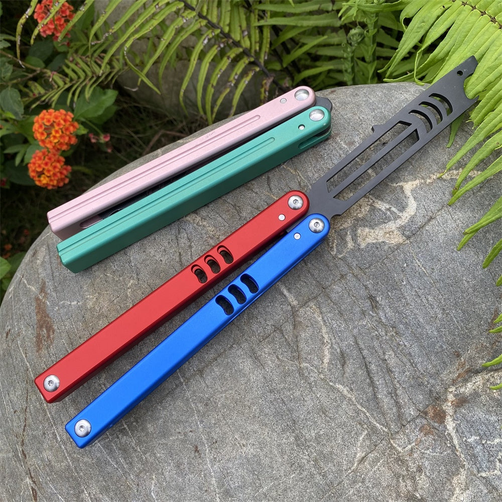 CNC Cutting High-End Shark Head Butterfly Knife Balisong Trainer Bottle Opener One-Body