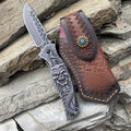 Snake Skull Relief Folding Knife
