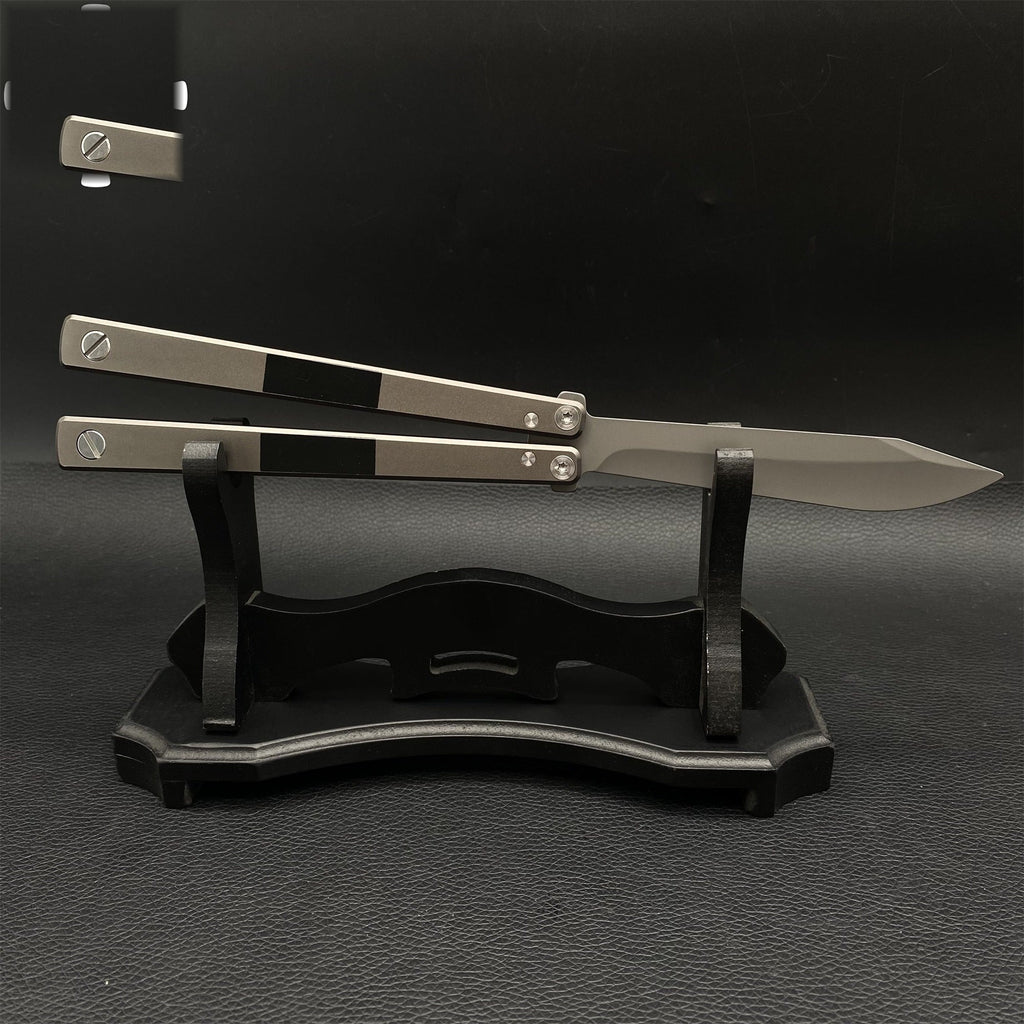 High-End TF2 Spy Knife Balisong Trainer-Blunt Blade