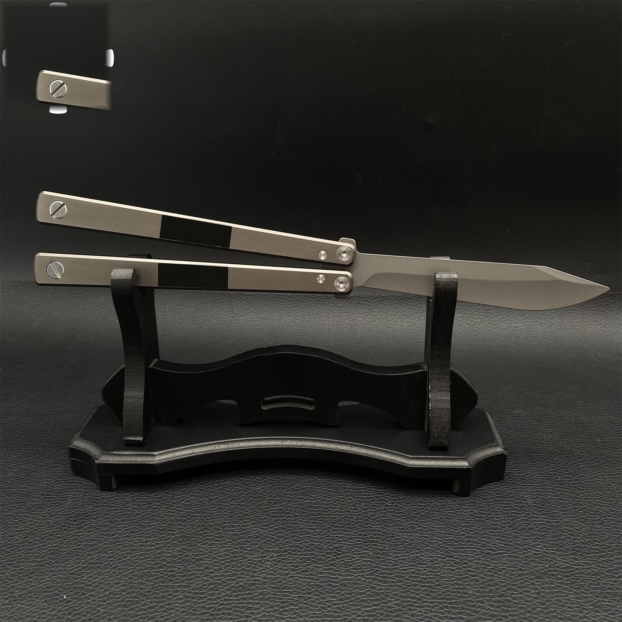 High-End TF2 Spy Knife Balisong Trainer-Blunt Blade