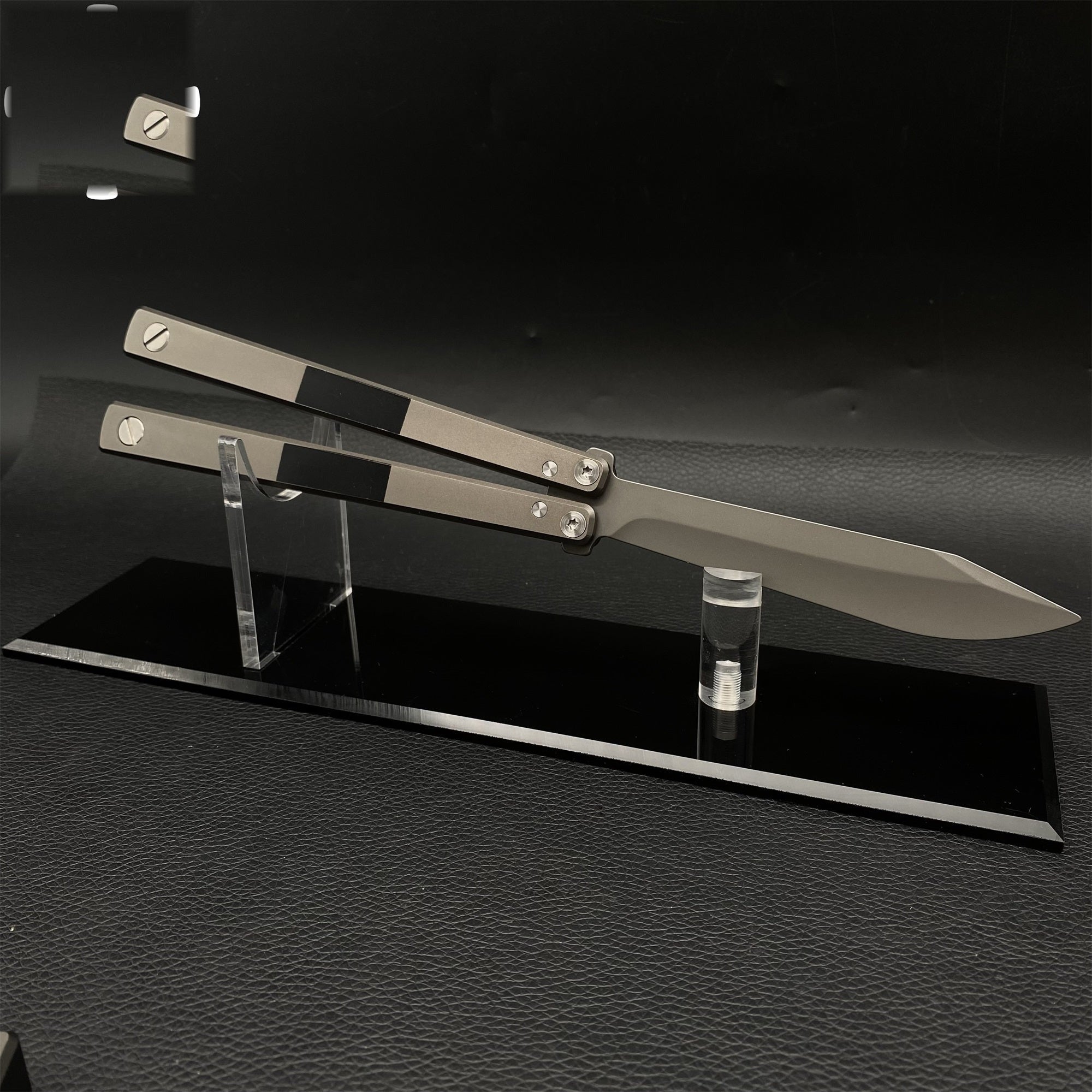 High-End TF2 Spy Knife Balisong Trainer-Blunt Blade