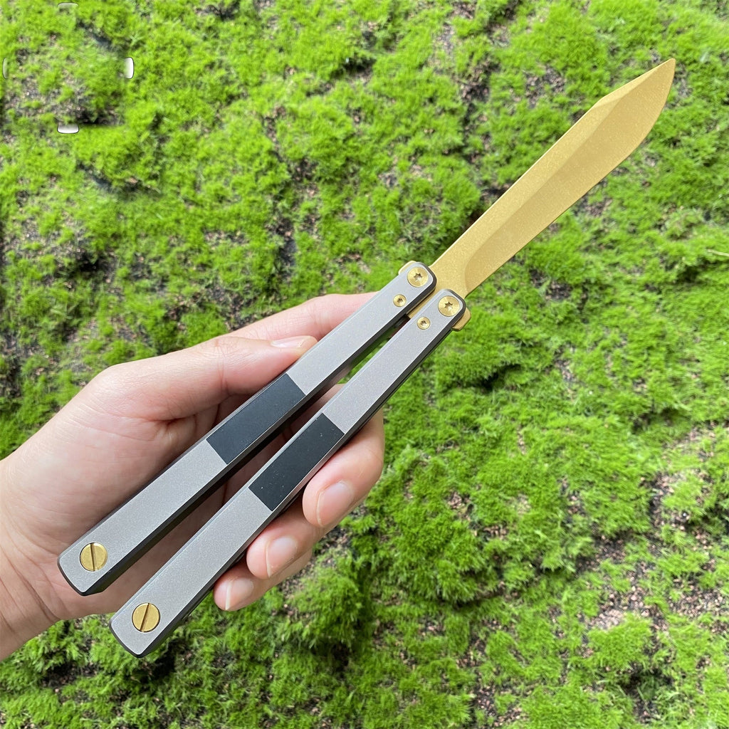 High-End TF2 Spy Knife Balisong Trainer-Blunt Blade