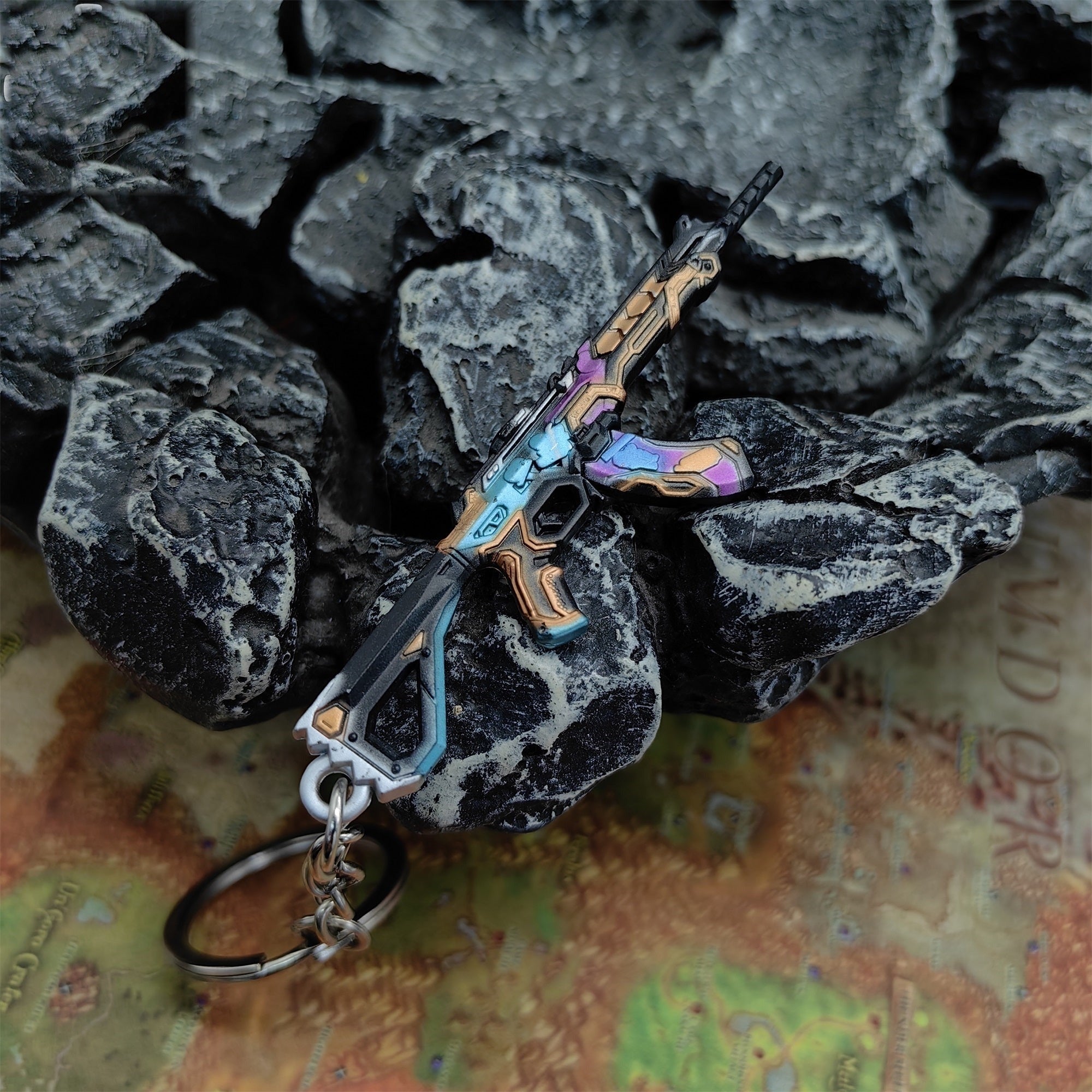 Mini Glitchpop Vandal Gun Metal Keychain