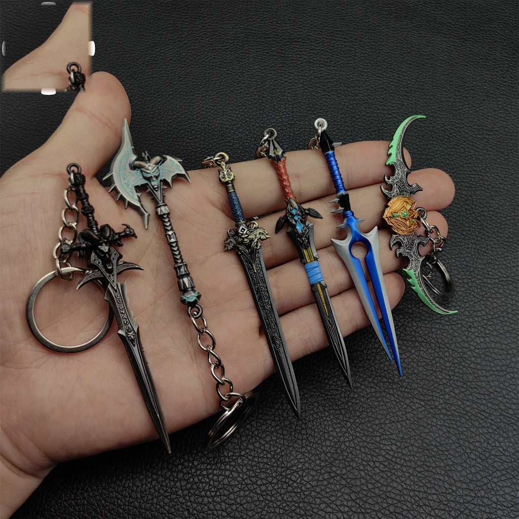 WOW Metal Mini Weapons Keychain Pendant 6 In 1 Pack