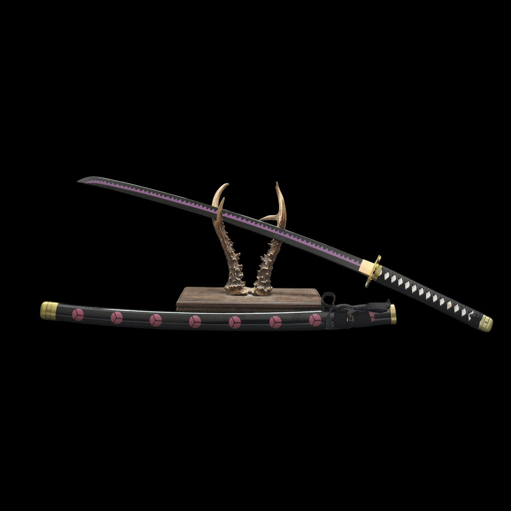 Zoro Shusui Katana Legendary Pirate Black Blade Replica 2 Hamon Option